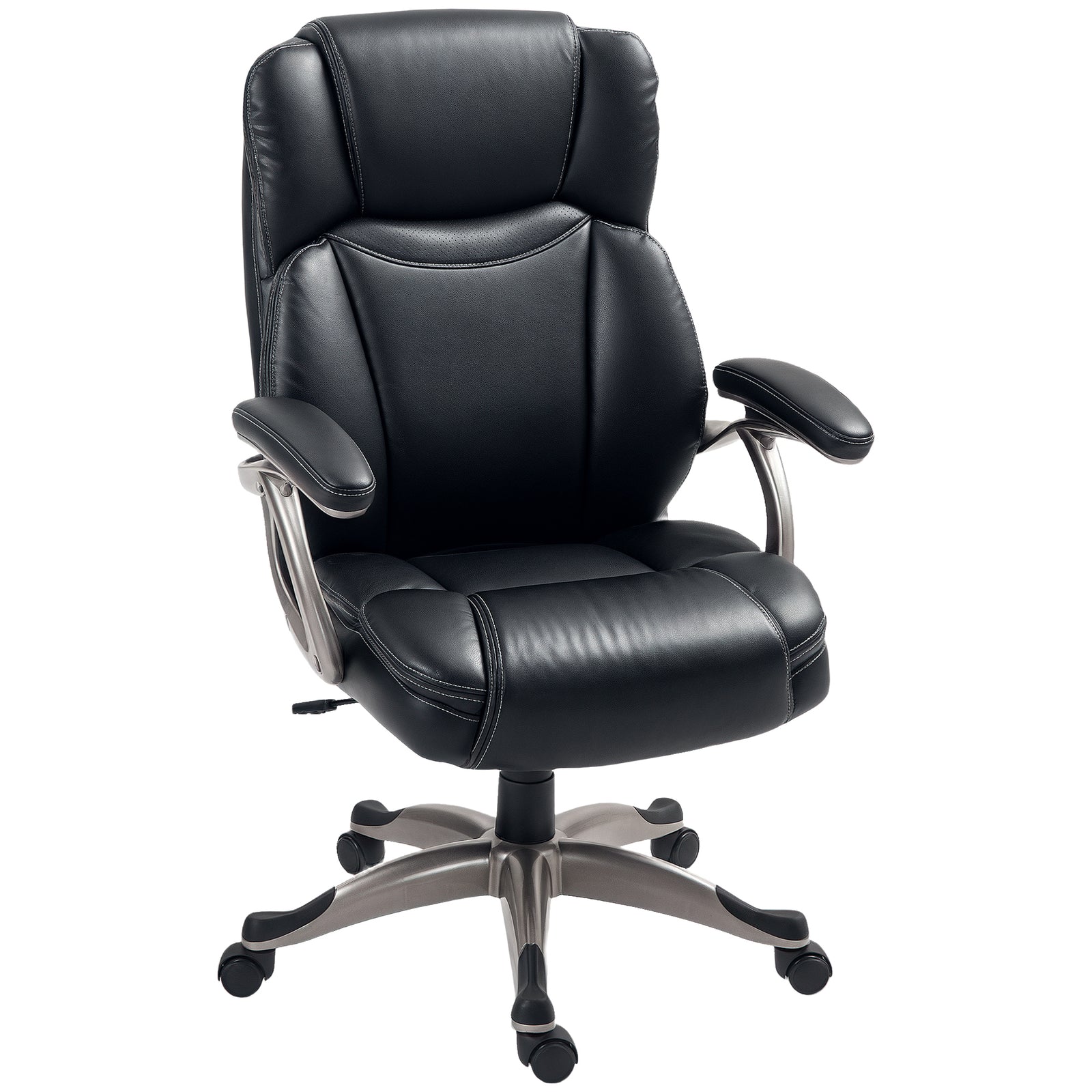49.5-59cm Faux Leather Office Chair - Black