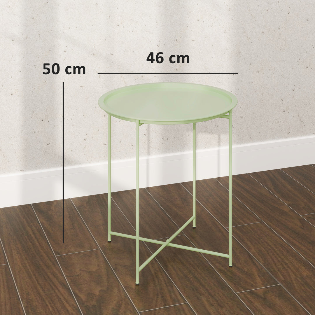 Steel Removable Tray Top Garden Table - Green