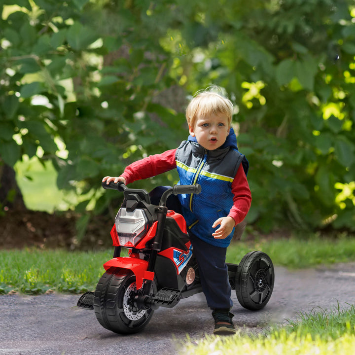 AIYAPLAY Motorcycle Design 3 in 1 Toddler Trike, Sliding Car, Balance Bike with Headlight, Music, Horn, Red | Aosom UK