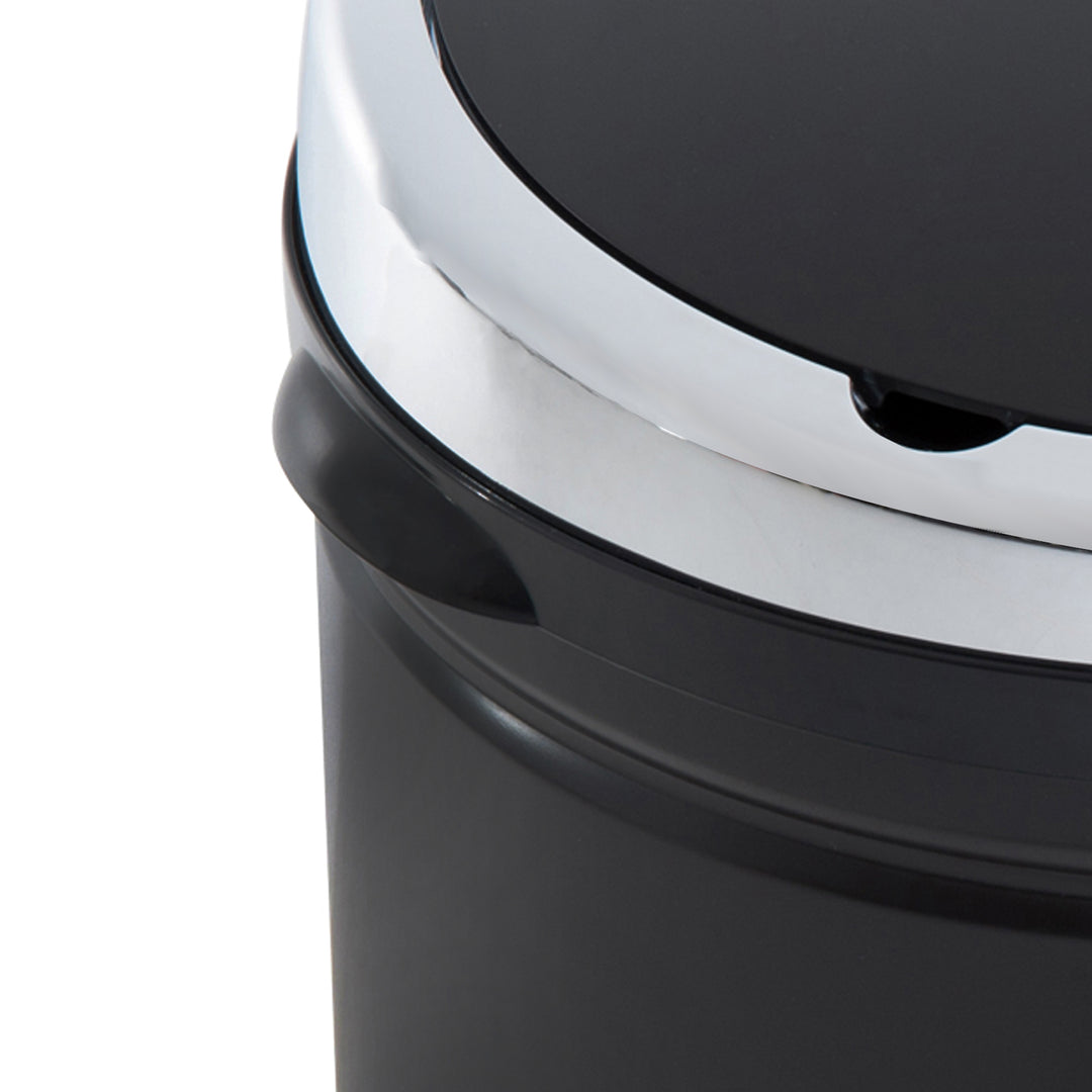 50L Sensor Bin with Quiet Soft-Close Lid, Automatic Touchless Motion Sensor Rubbish Bin with Fingerprint Resistant, Stainless Steel for Hygienic Kitchen, Home Office Use, Black