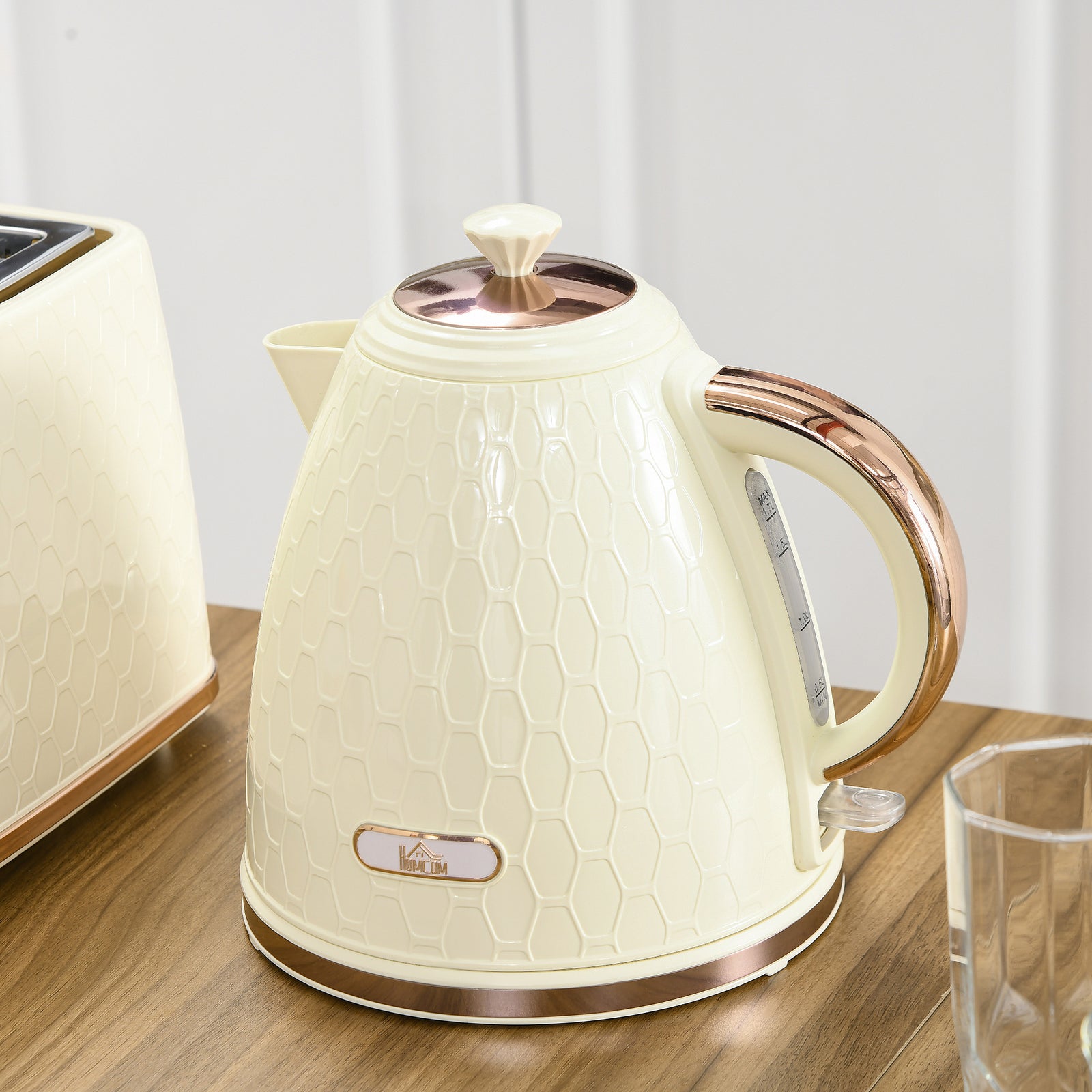 Electric Kettle, 1.7L, Fast Boil, 3000W Cordless Water Kettle with Rem