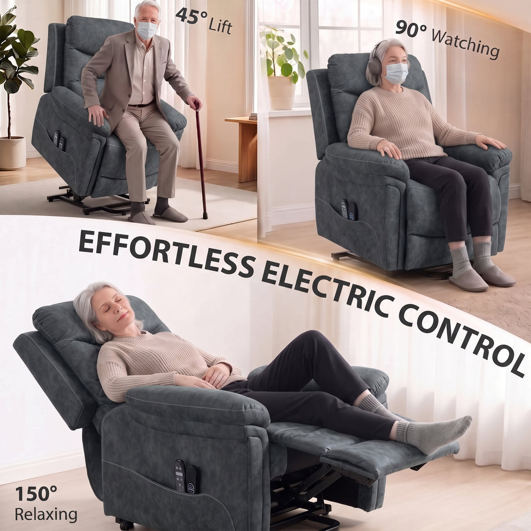 Riser Recliner Chair with Massage and Heat, Electric Lift Recliner - view 4