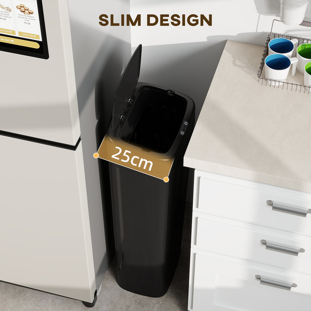 50L Stainless Steel Sensor Bin - Silver Tone
