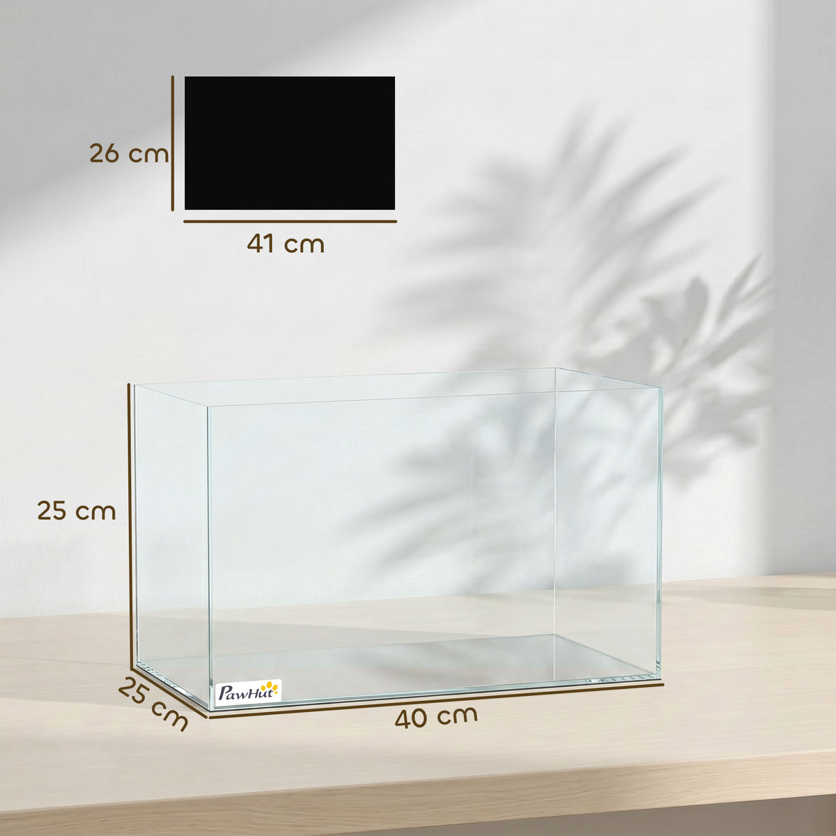 Fish Tank Bare Glass for DIY Glass Aquarium with Protective Base Mat 2