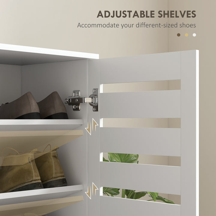 Narrow Shoe Cabinet for Entryway, 5-Tier Slim Shoe Storage Cabinet wit