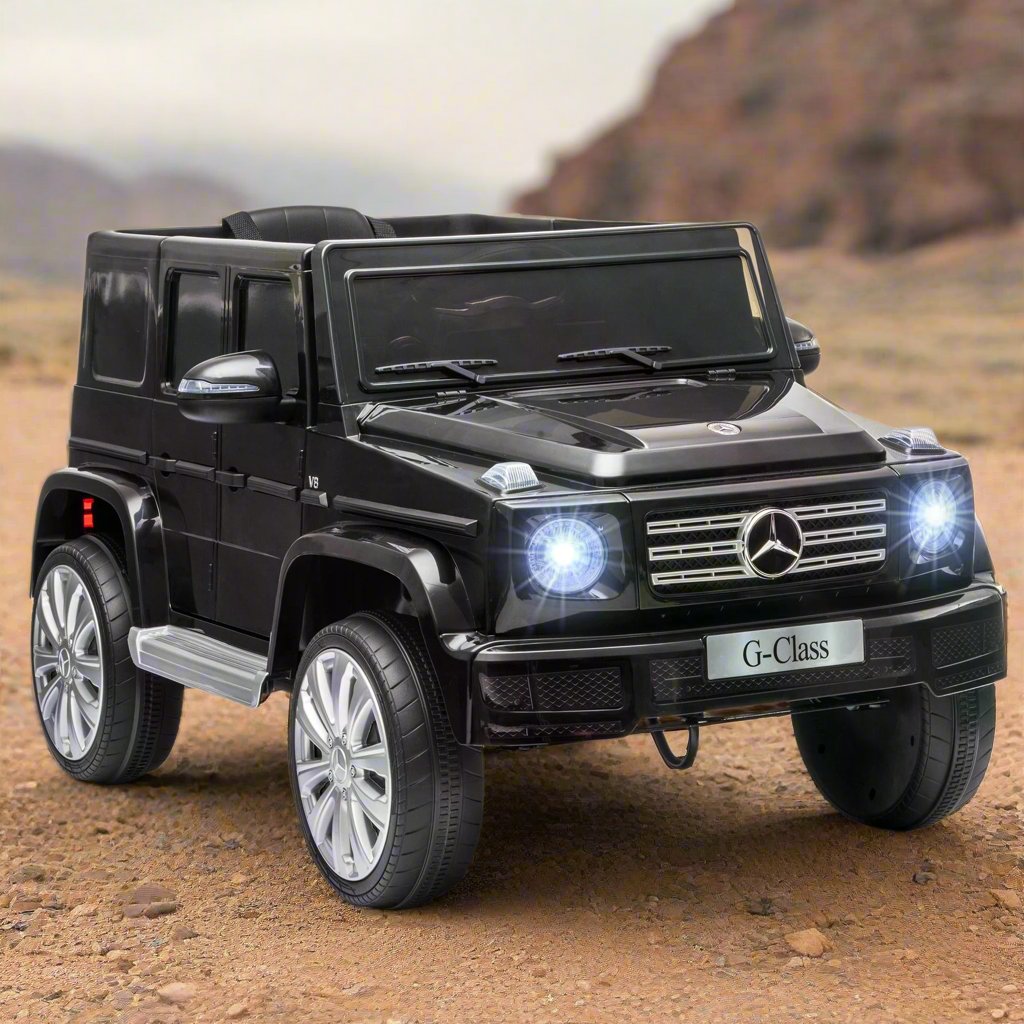 HOMCOM Compatible 12V Battery-powered Kids Electric Ride On Car Mercedes Benz G500 Toy w/ Parental Remote Control Music Lights MP3 Wheels | Aosom UK