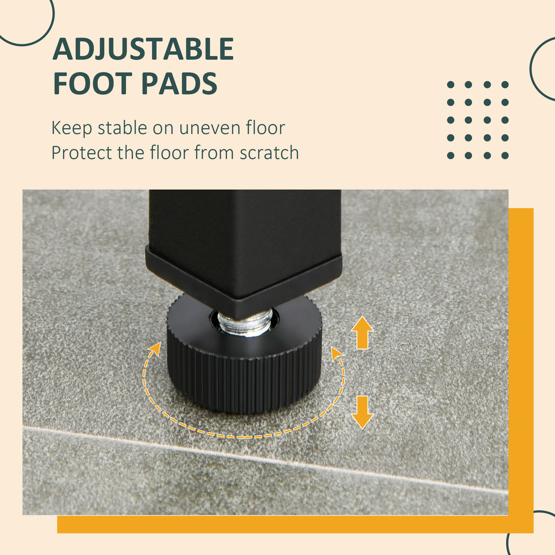 MCL Industrial Bar Height Dining Table Set With 2 Stools & Side Shelf, 3 Pieces Coffee Table for Dining Room, Kitchen, Dinette