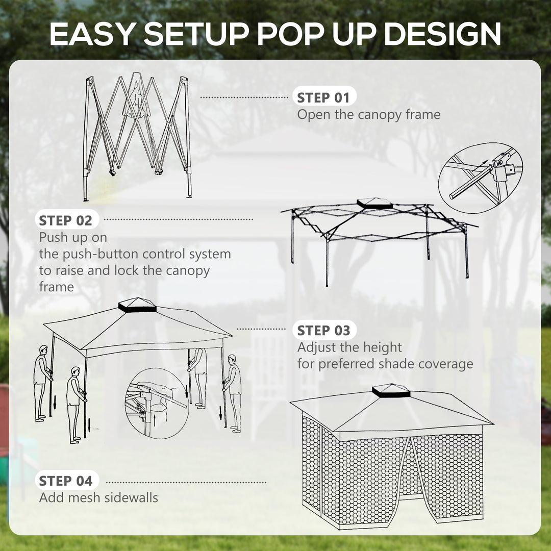 Outsunny 3 x 3(m) Pop Up Gazebo, Double