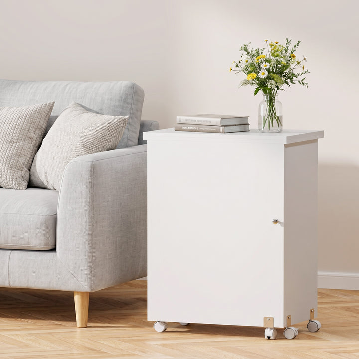 Folding Sewing Table, Drop Leaf Craft Table with Storage Bins, Open Sh