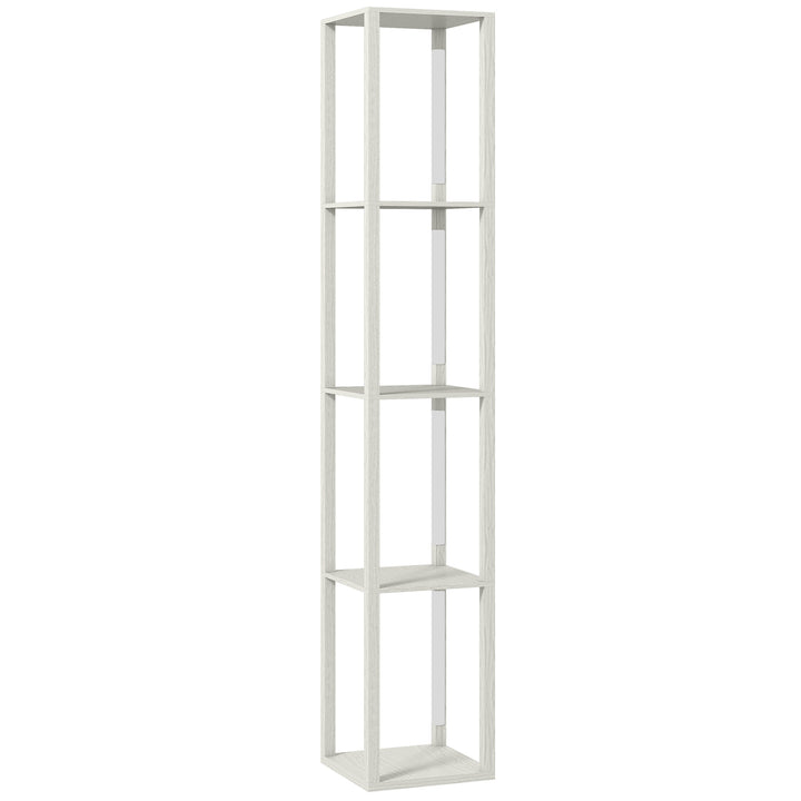 Floor Lamp with Shelves and 3 Brightness Levels - Oak