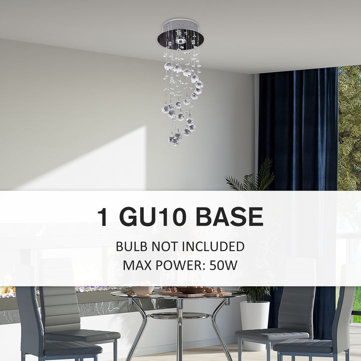 MCL Metal Crystal Ceiling Light Chandelier Elegant Pendant Lamp Living Room Stairway Stairway Spiral Rain Drop Pendant Lamp Silver