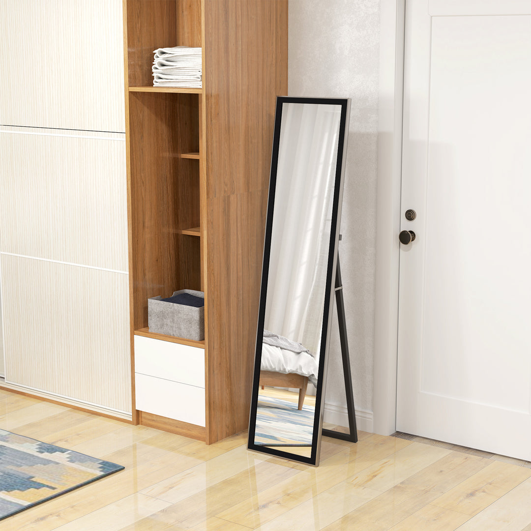 Glitter Frame Full-Length Mirror - Black