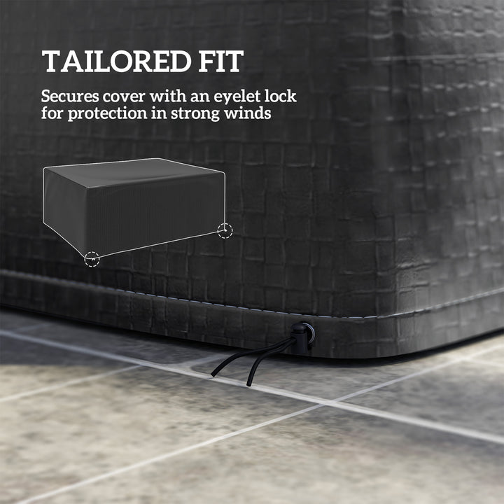 Garden Furniture Cover, Waterproof Anti-UV Large Protective Patio Set Covers, 235 x 190 x 90cm, Black