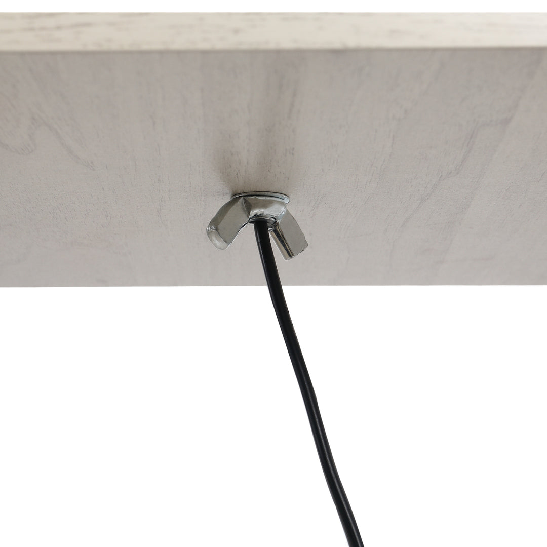 MCL 3-Tier Floor Lamp, Floor Light with Storage Shelf, Reading Standing Lamp with Acrylic Shade for Living Room, Bedroom, Kitchen, Dining Room, Office, Dorm, 160cm, Oak