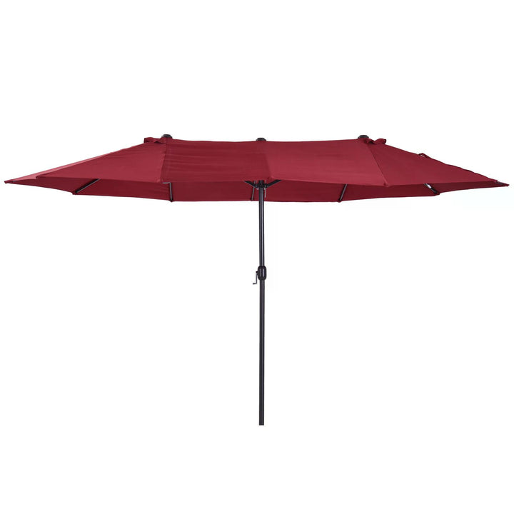 MCL 4.6m Double-Sided Patio Parasol Sun Umbrella-Wine Red