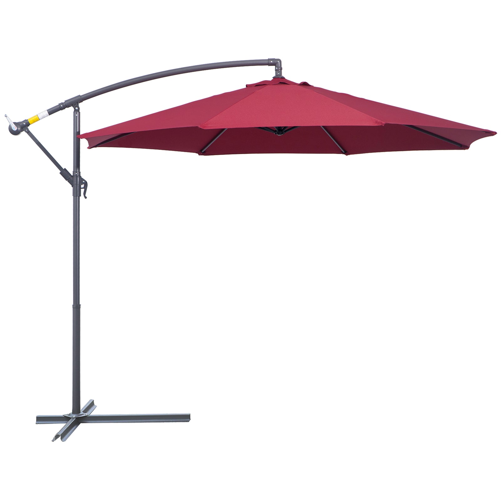 3m Water Resistant Terylene Hanging Parasol Wine Red