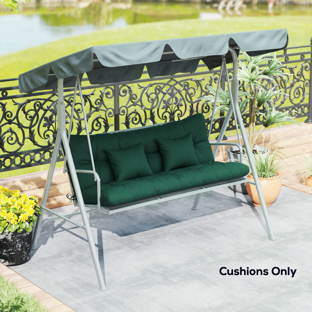Outdoor Seat Cushions Back Cushion with 2 Pillows, Water Repellent Sea