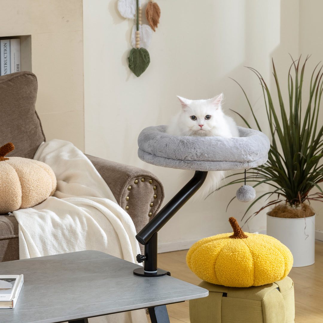 Cat Desk Bed, Cat Hammock 360° Rotatable Adjustable for Window, Table,