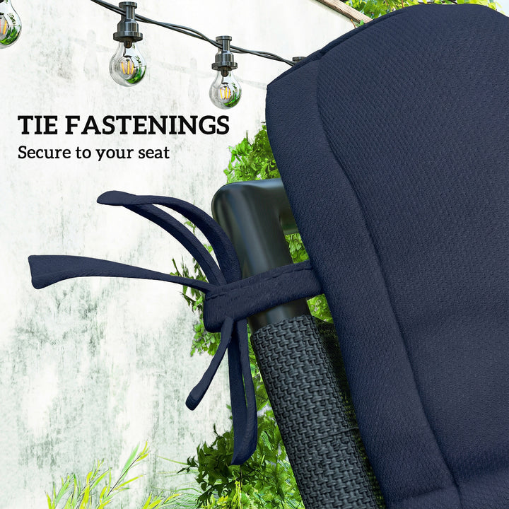 2-Piece Seat Cushion Replacement with Backrest, Garden Patio Chair Cus