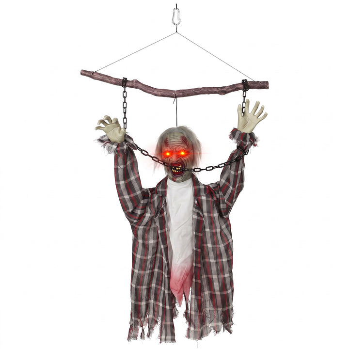 110cm Screaming Animated Hanging Halloween Decoration, Sound Touch Act