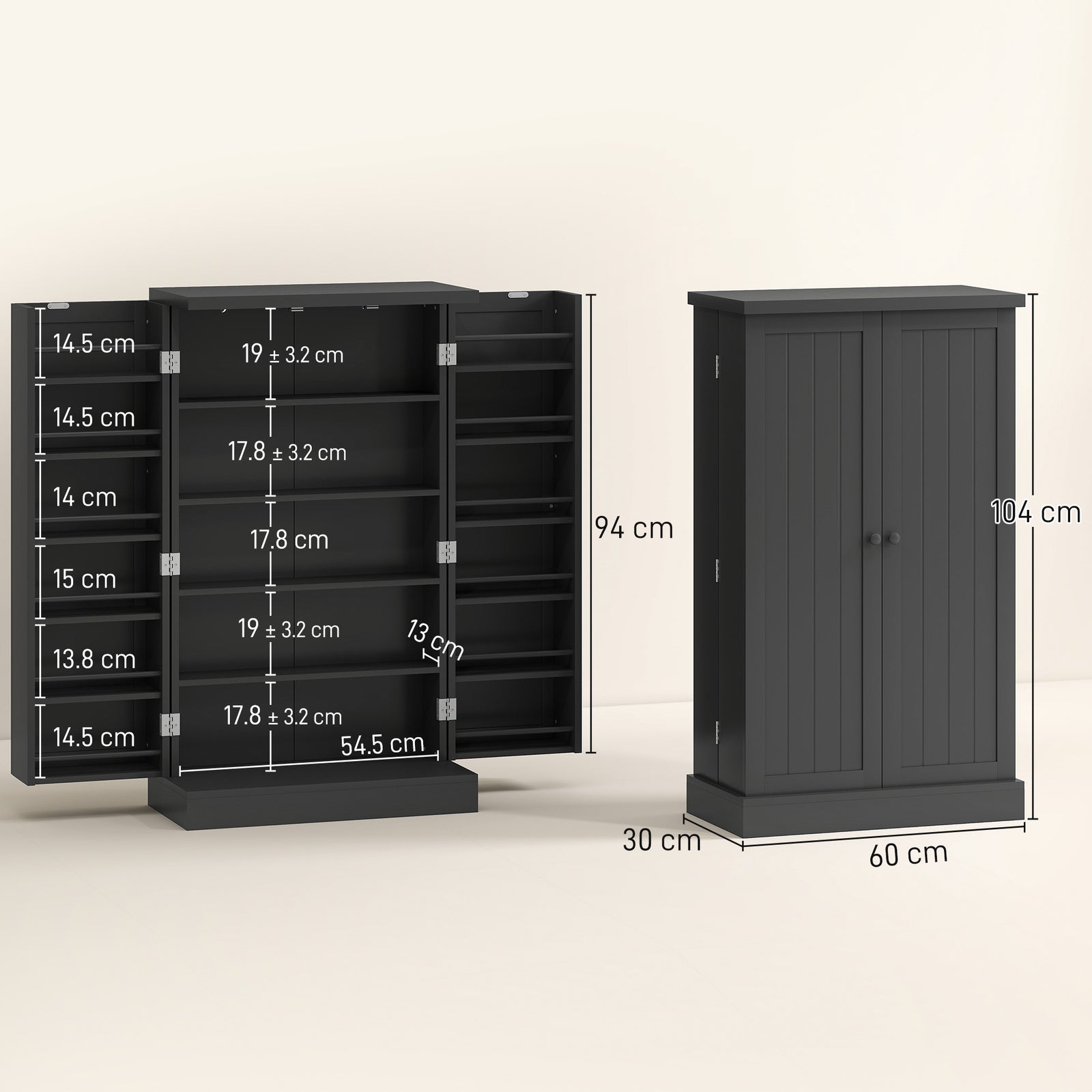 Kitchen Cupboard, Freestanding Multi-Storage Kitchen Pantry Cabinet wi