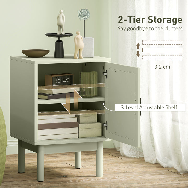 2-Piece Rattan Bedside Table for Bedroom - Light Green - view 6