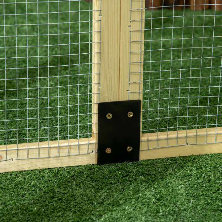 Large Chicken Run, Wooden Chicken coop, with Combinable Design - Natural Wood Finish
