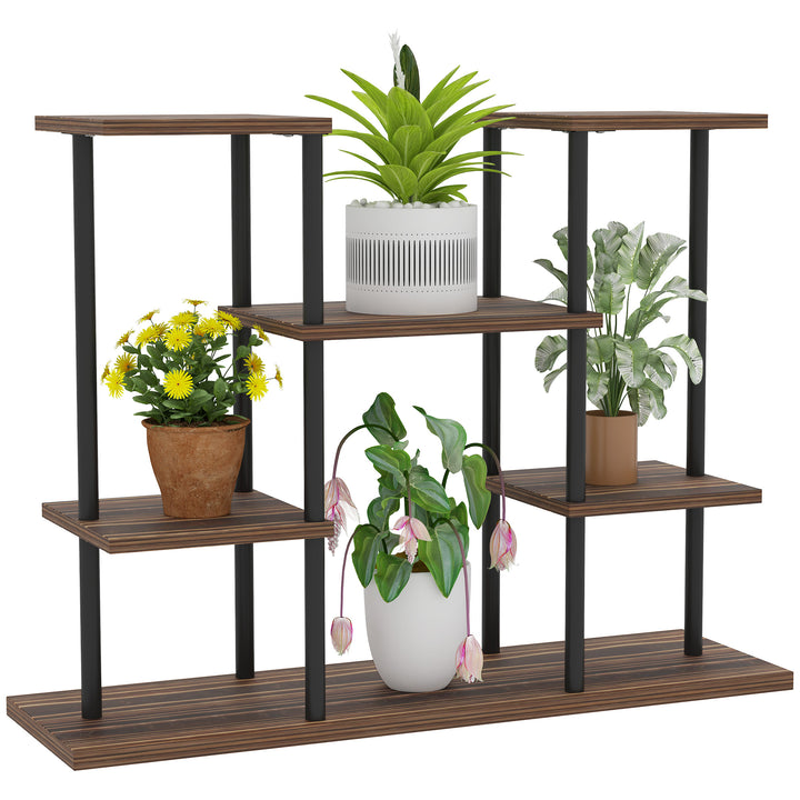 Four-Tier Wooden Shelf Plant Stand