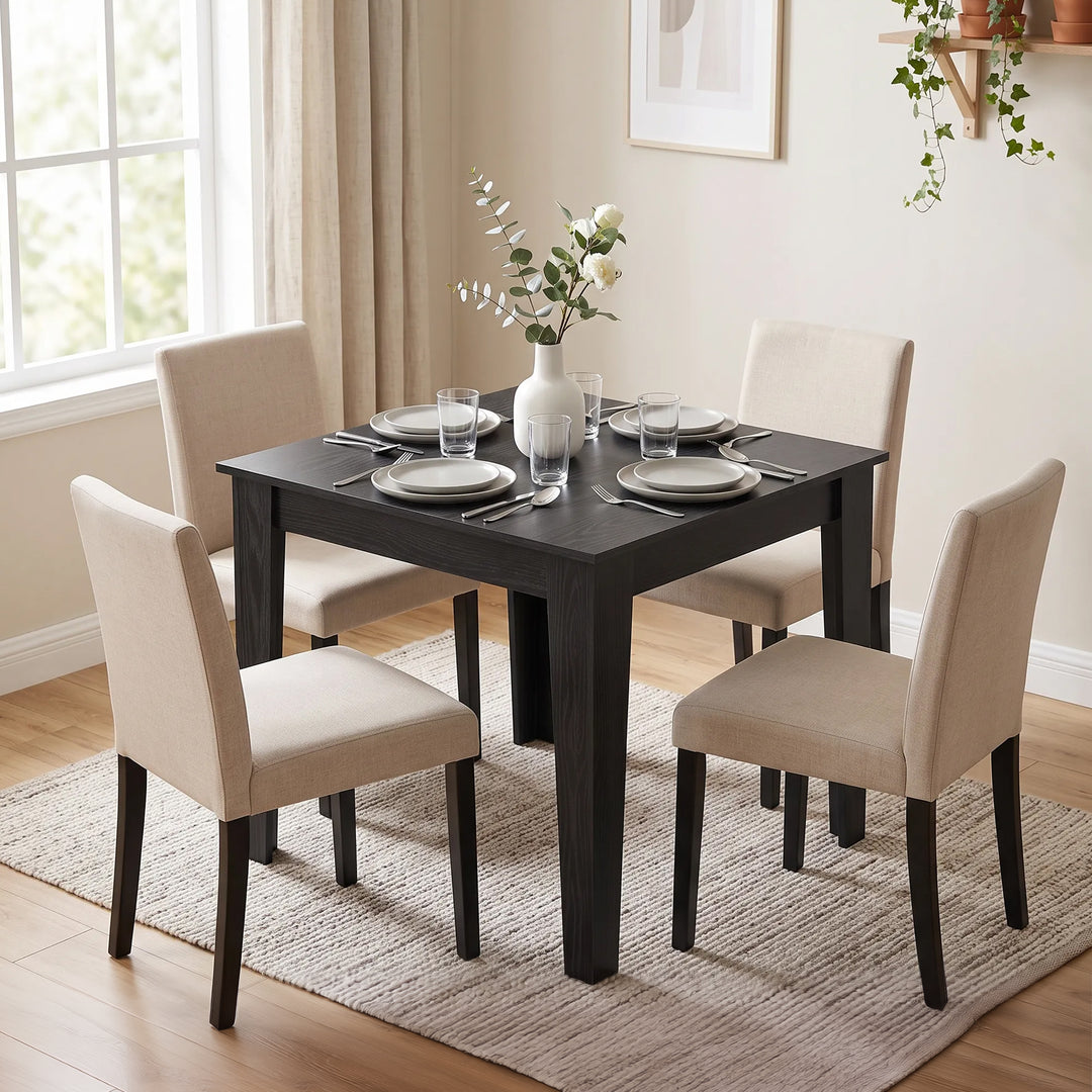 Dining Table for 4, 80L x 80W x 75Hcm, Modern Square Kitchen Table - view 2