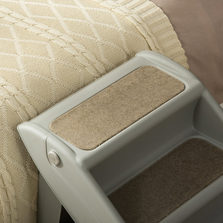 MCL Foldable Four-Step Pet Stairs, for Cats, Small Miniature Dogs, with Non-Slip Mats 62 x 38 x 49.5cm - Grey