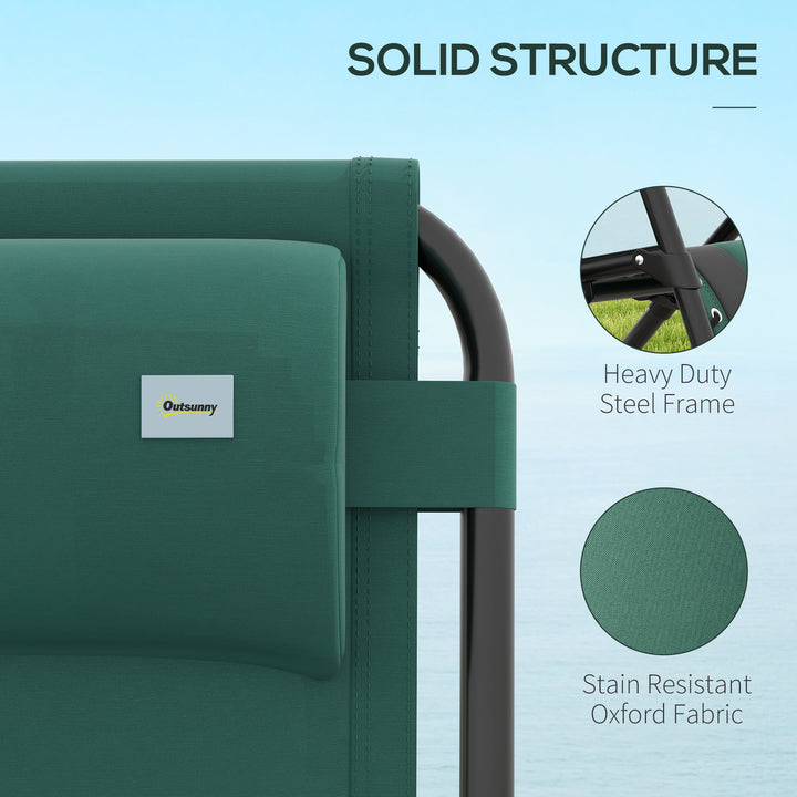 Zero Gravity Lounger Chair, Folding Reclining Patio Chair with Padded Seat, Cup Holder, Soft Cushion and Headrest for Poolside, Camping, Green
