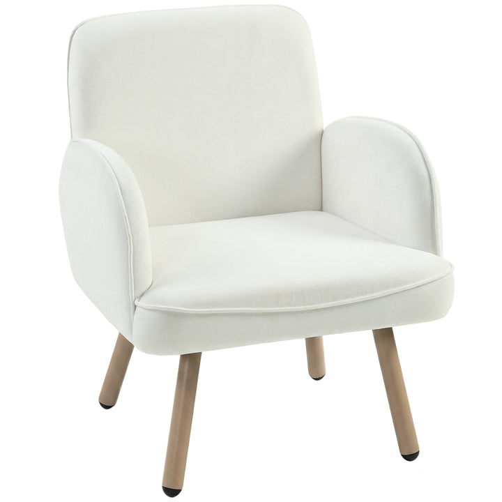 Lounge Chair Velvet Upholstered Armchair with Spring Cushion for Livin
