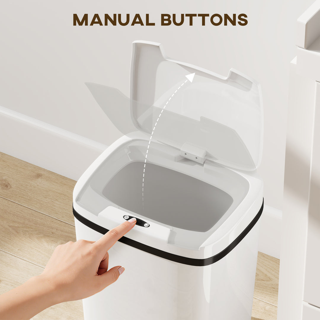 15L Sensor Bin, Automatic Touchless Kitchen Bin, Easy Clean, Battery Operated for Home Office, Bedroom, Bathroom