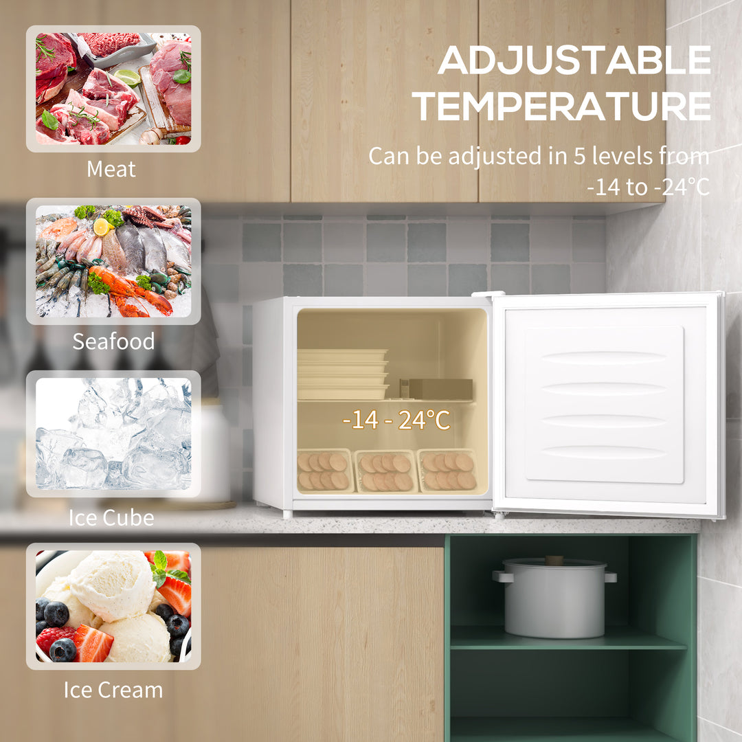 HOMCOM 35L Mini Freezer, -24℃ to -14℃ Temperature - White | Aosom UK