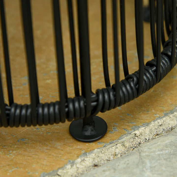 MCL Patio Garden Solar Powered Lights Woven Resin Wicker Lantern Auto On/Off