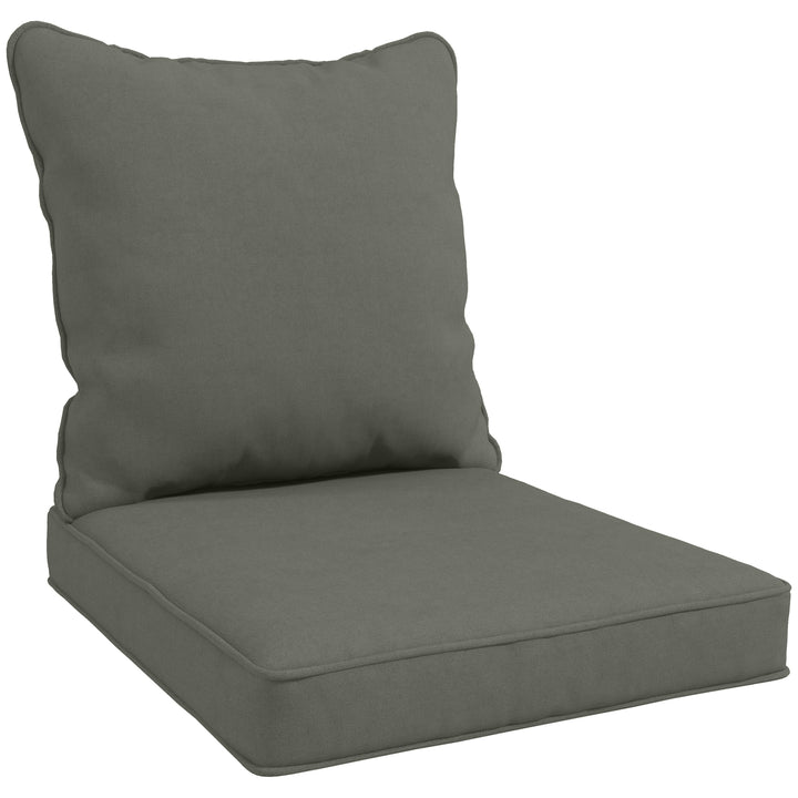 Seat and Back Padded Cushion Set, CUSHION ONLY - Charcoal Grey