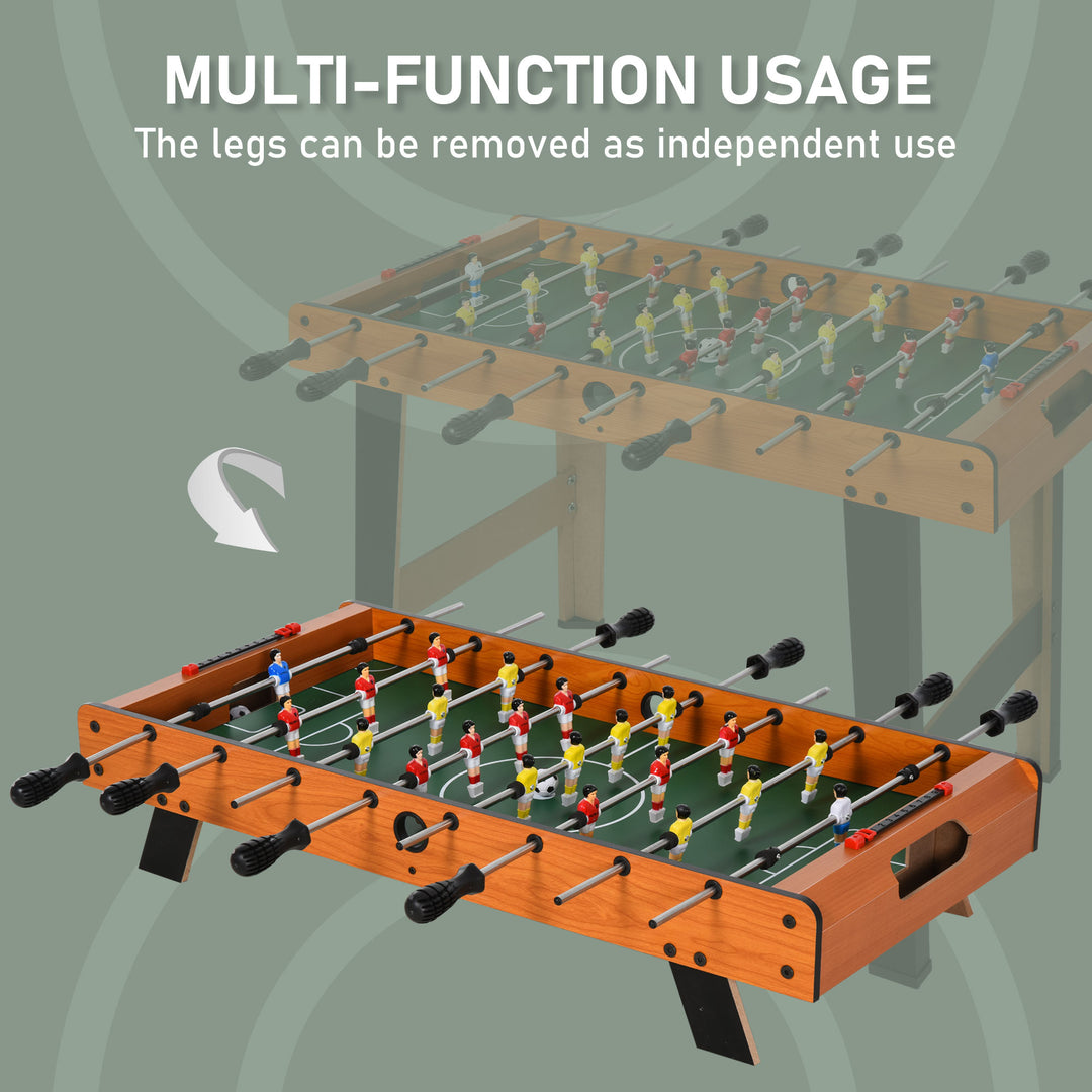 HOMCOM Soozier Foosball Table Heavy Duty  84.5cm for Arcades, Pub, Game Room, 8 Rods, 2 Balls