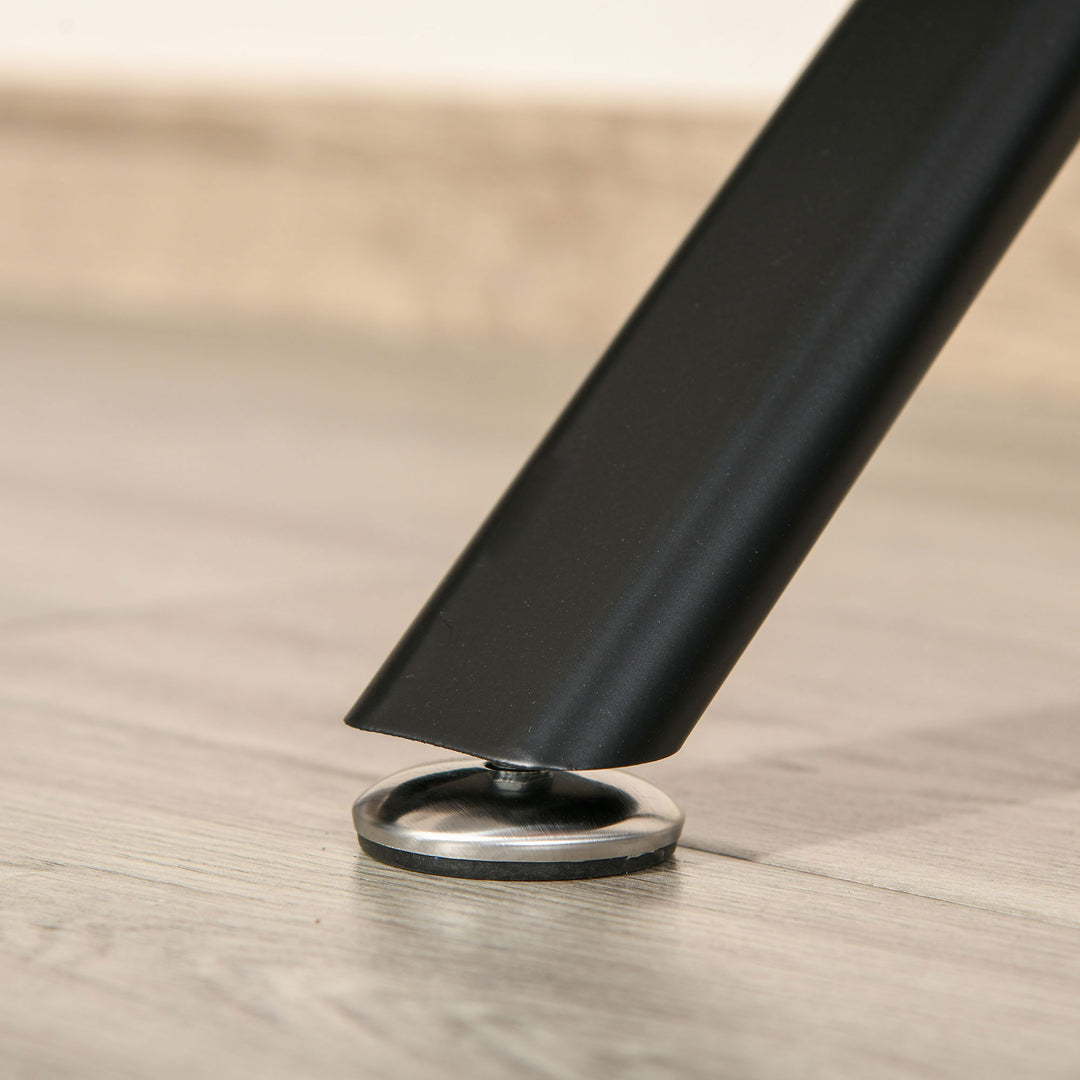 MCL L-Shaped Computer Desk Table with Storage Drawer, Home Office Desk Corner Industrial Style Workstation for A4 Files 143.5 x 143.5 x 76cm, Black