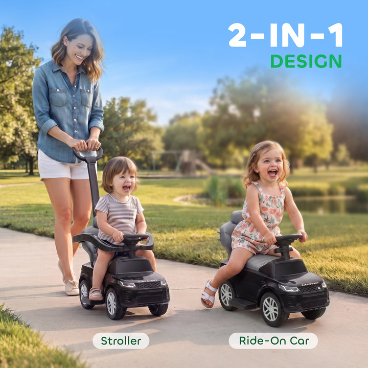 Land Rover Discovery Licensed Baby Push Car, 2-in-1 Ride on Car with P