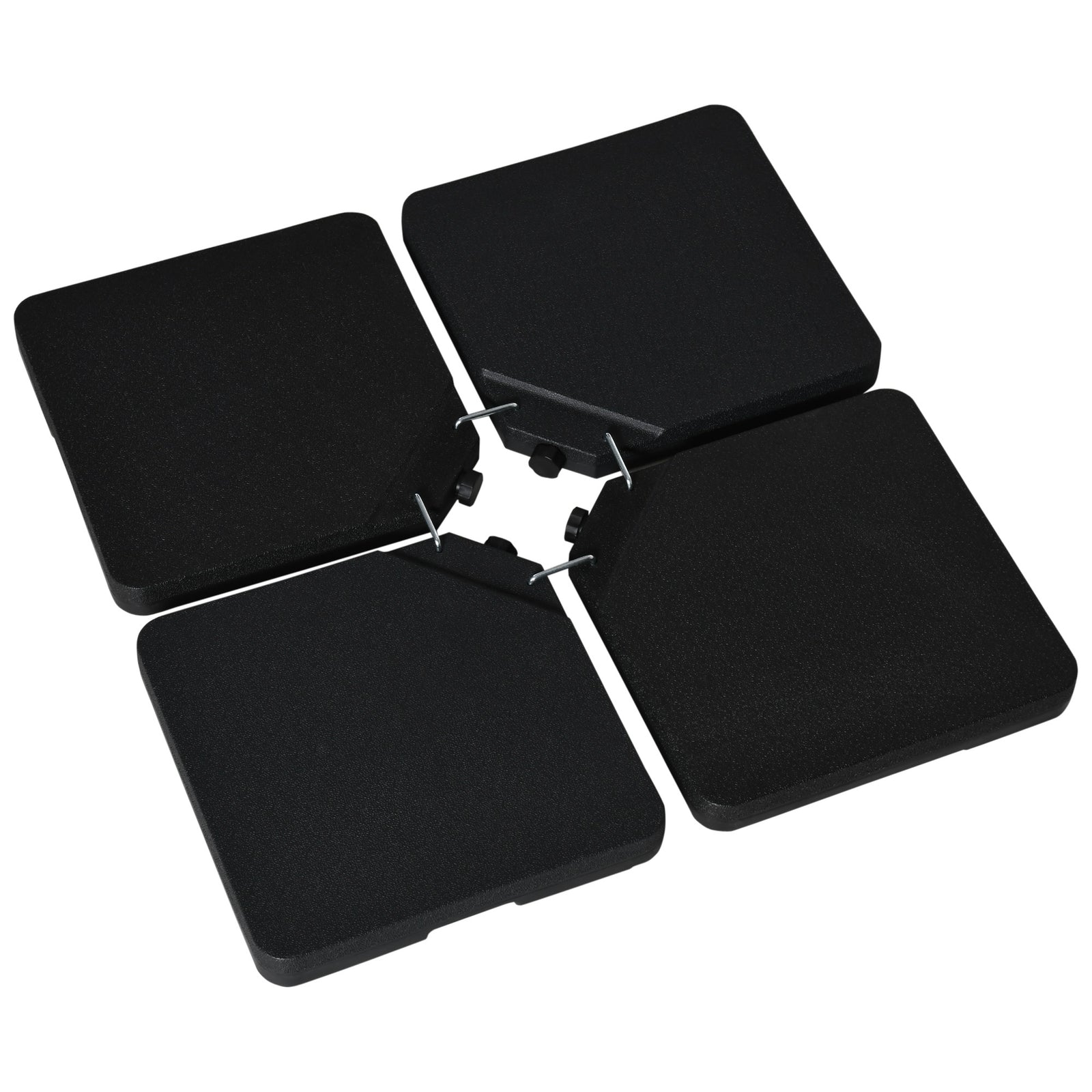 Four-Piece Plastic Cantilever Parasol Base - Black