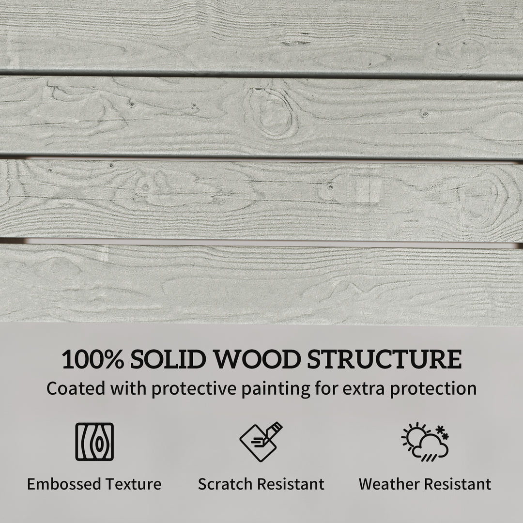 Outdoor Garden Loveseat, Embossed Wooden Jack and Jill Garden Seat wit