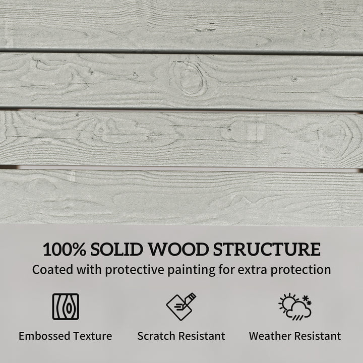 Outdoor Garden Loveseat, Embossed Wooden Jack and Jill Garden Seat wit