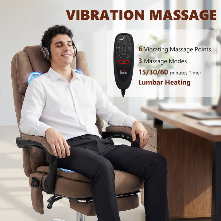 Office Chair with 6-Point Vibration Massage and Heat, Executive Comput