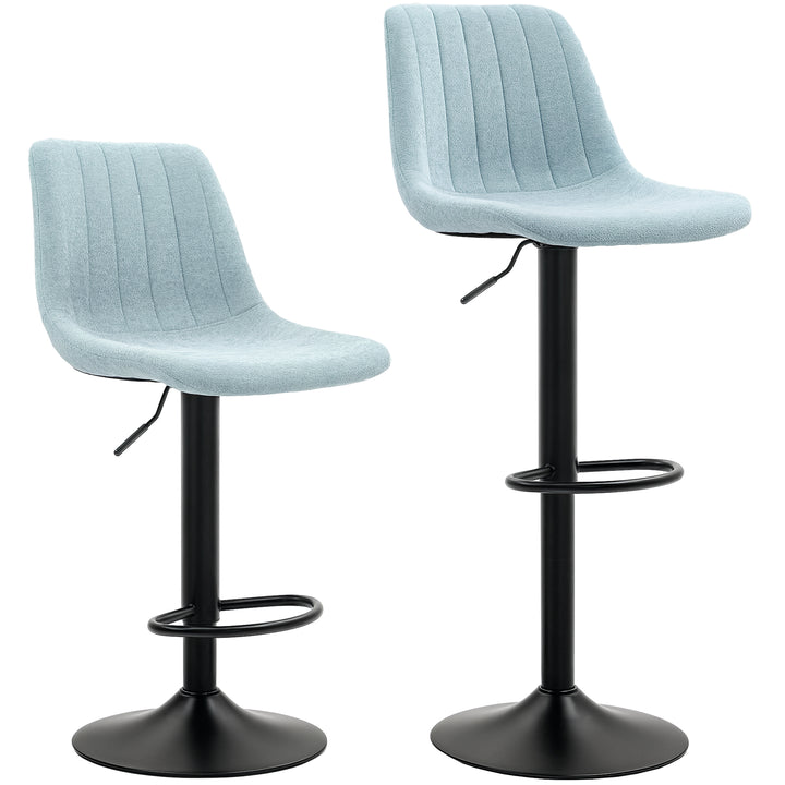 Set of Two Chenille-Feel Tub Bat Stools - Blue
