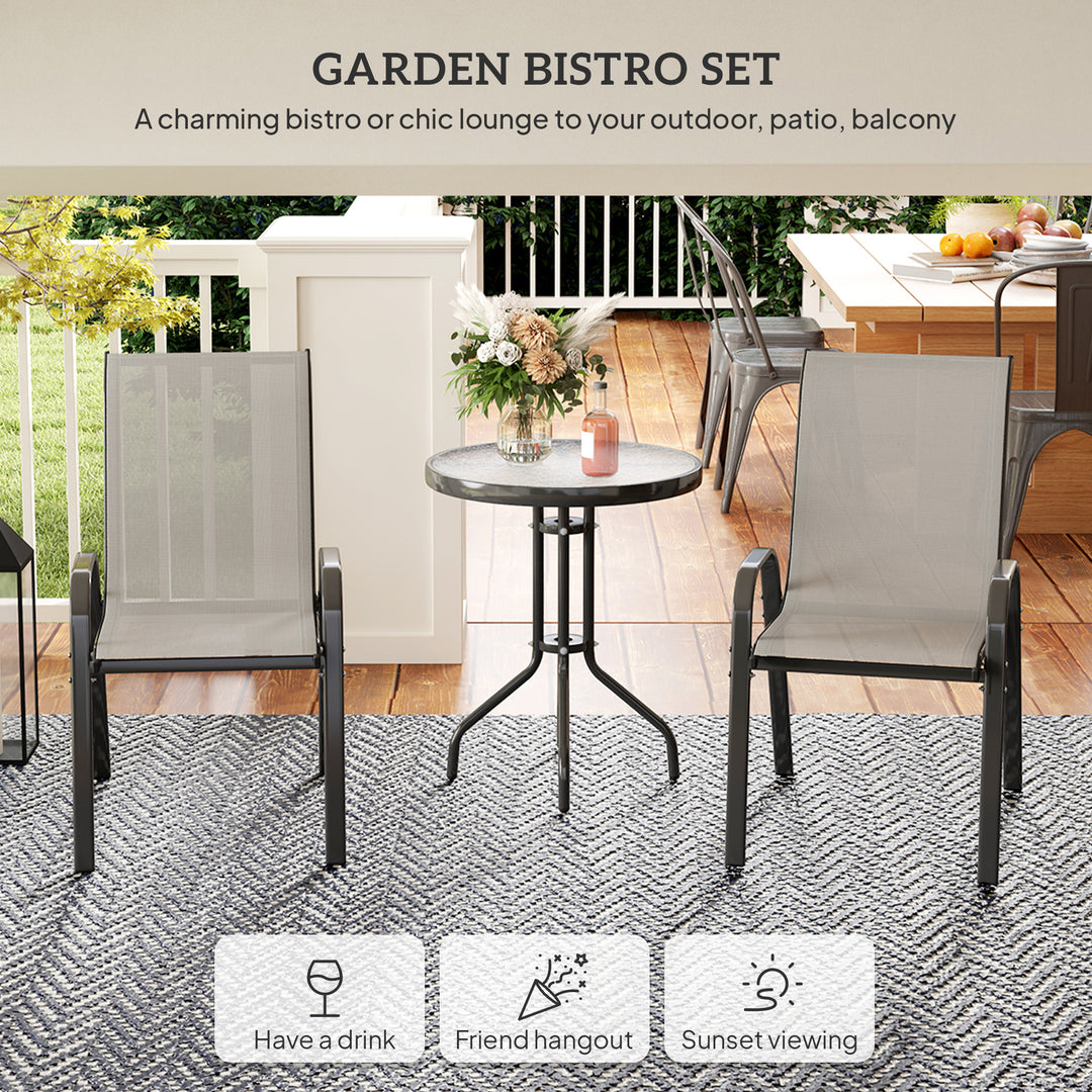 Three-Piece Outdoor Garden Set - Light Grey - view 4