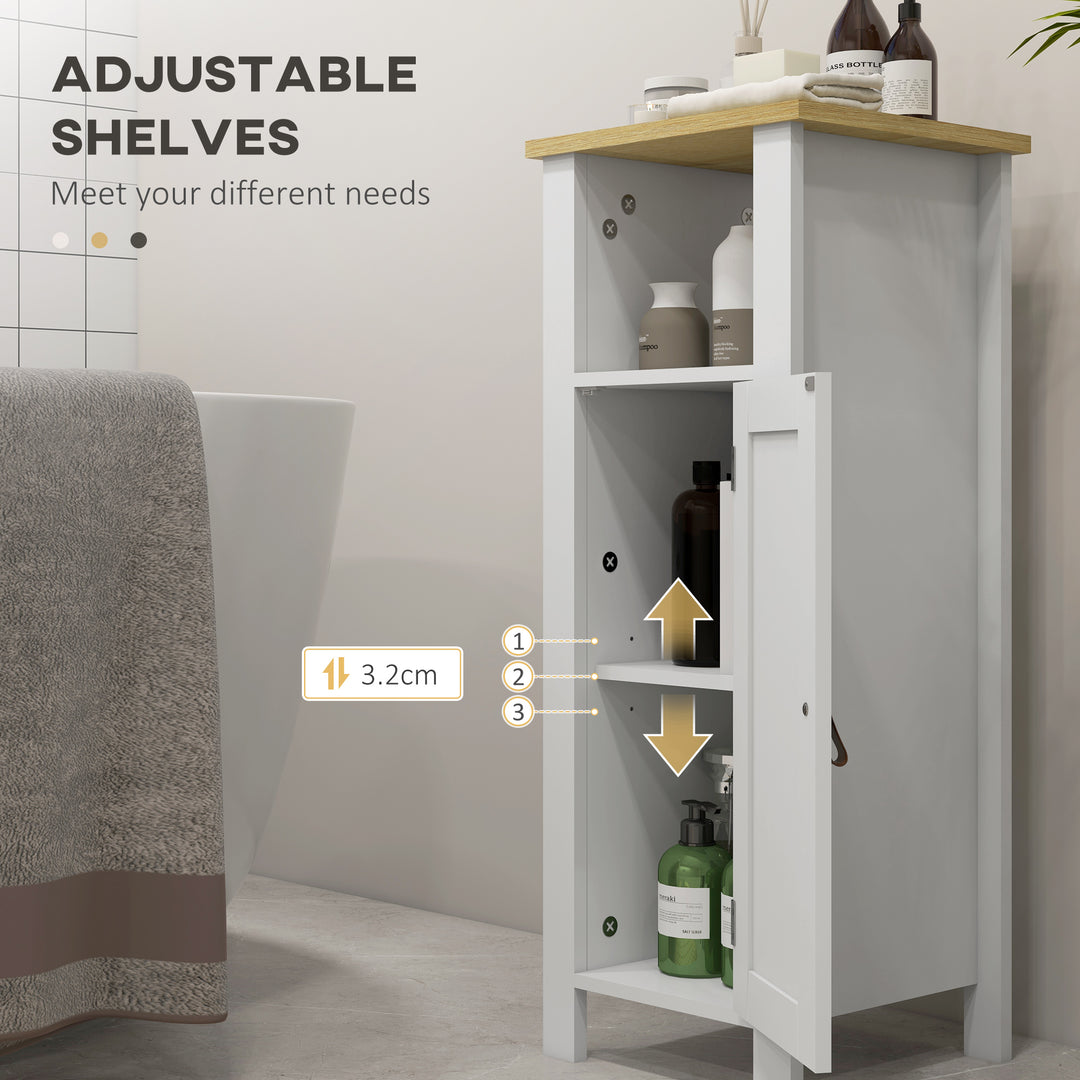 Slim Bathroom Storage Cabinet - White