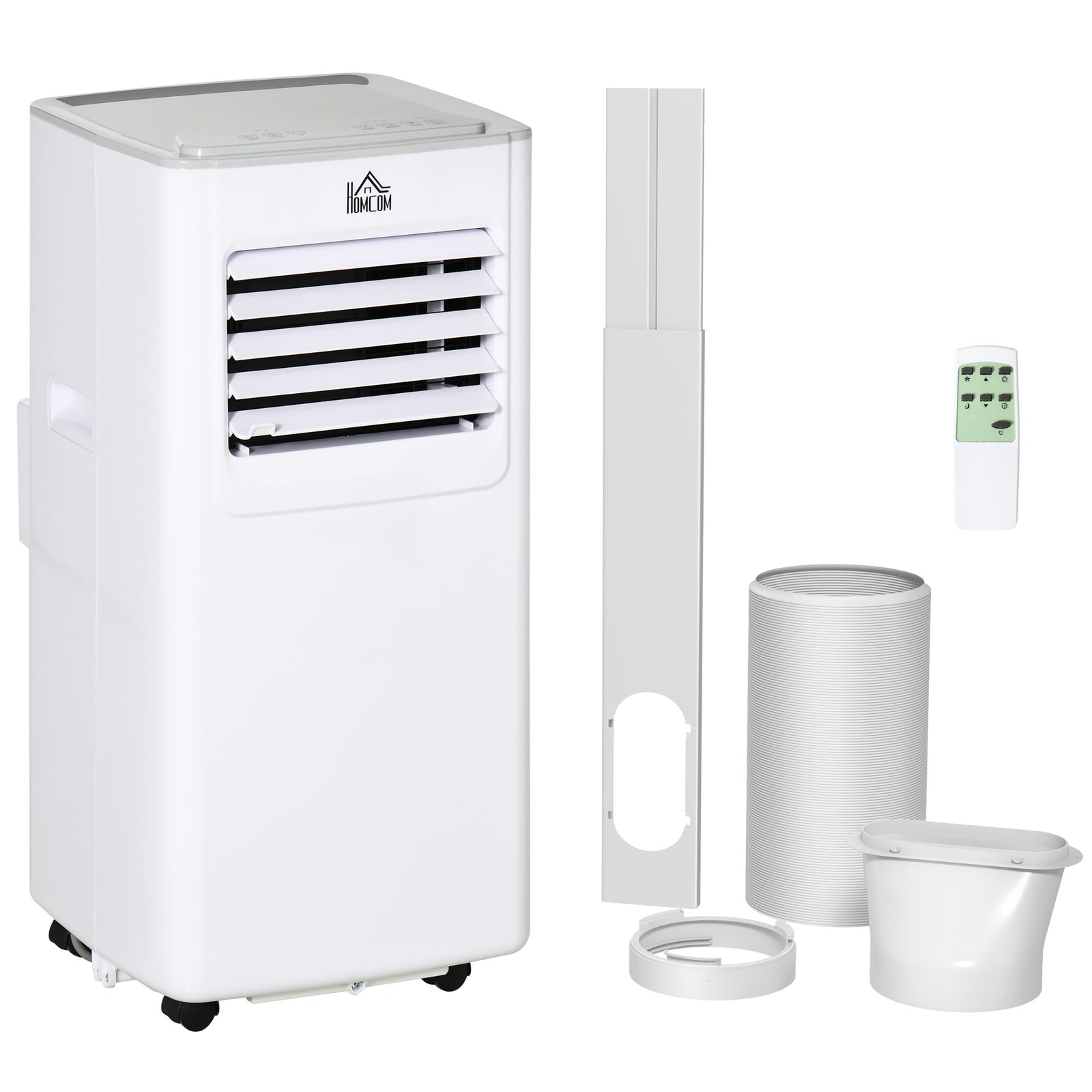 7000 BTU Air Conditioning Unit, 3-in-1 Portable Air Conditioner, Dehumidifier, Cooling Fan with 2 Speeds, 24H Timer, Remote Control, LED Display, Window Venting Kit, 15m²