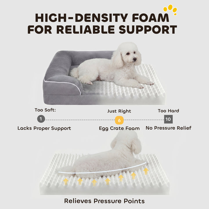 Dog Sofa Bed, Washable Pet Bed with Removable Cover and Non-Slip Botto