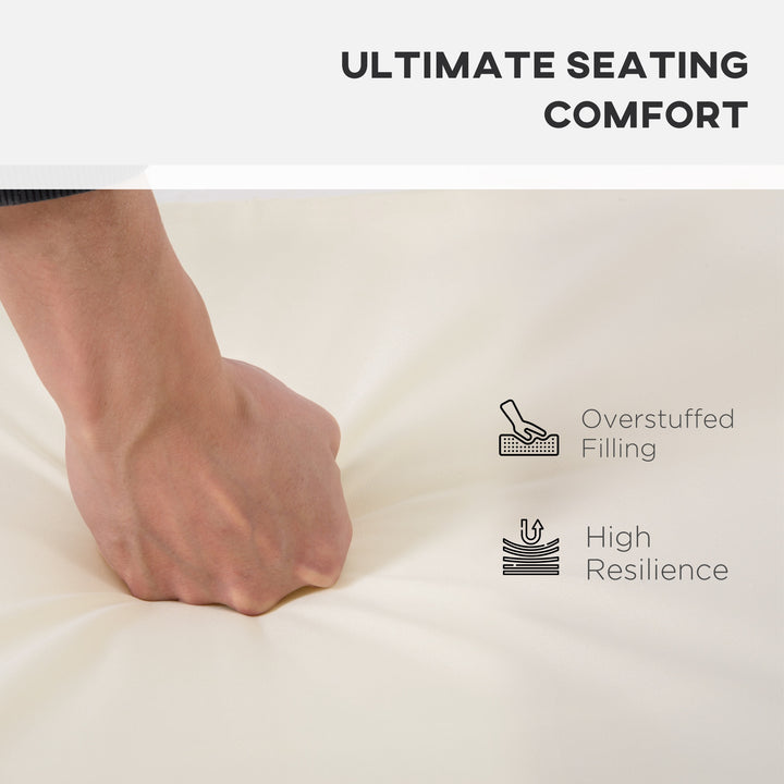 Outdoor Cushion Pad Set for Rattan Furniture, 7 Piece Garden Furniture Cushions ONLY, Cream