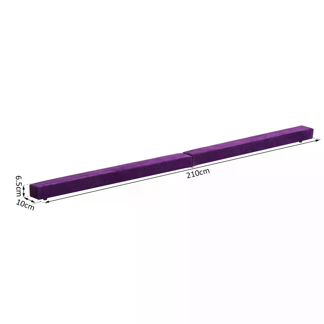 HOMCOM Balance Beam Trainer, 2.4 m-Purple | Aosom UK